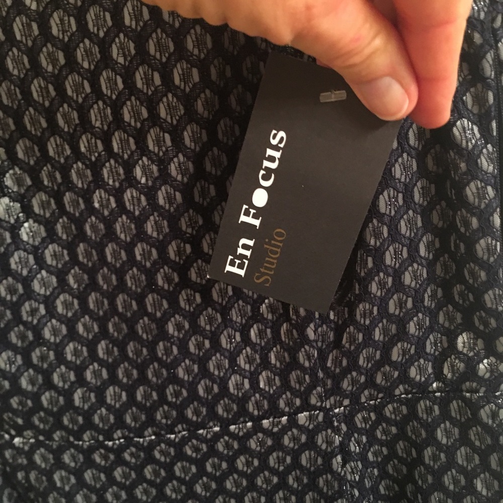 NWT Dress NWT Navy Blue Lace Moto - Picture 3 of 8
